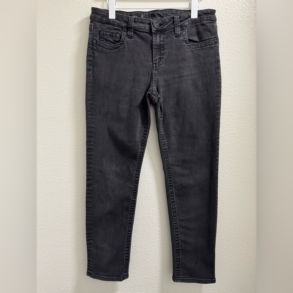 Kut from the Kloth Straight Leg Jeans Stretch Dark Wash Denim Womens 12S